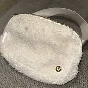 Lululemon White Sherpa Belt Bag